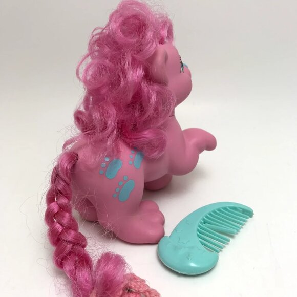 1980s G1 My Little Pony Kingsley Hasbro Pink Lion with Comb - Picture 3 of 5